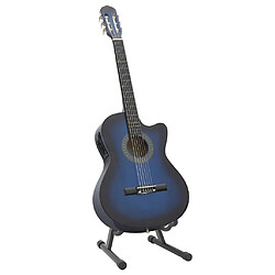 vidaXL Guitare occidentale bleu 4/4