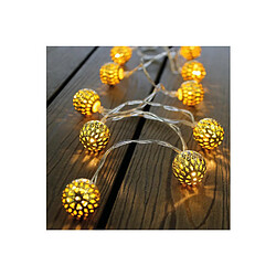 EDM Guirlande lumineuse - Boules dorées - 2,5m