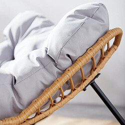 Acheter Concept Usine Fauteuil à bascule en résine tressée coussin gris CANGGU