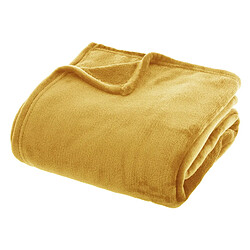 Atmosphera Grand Plaid en flanelle uni - 230x180 - Ocre Atmosphera - Grand Plaid en flanelle uni - 230x180 - Ocre - Design