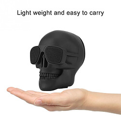 Haut-parleur Bluetooth design crâne - Noir pas cher