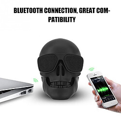 Avis Haut-parleur Bluetooth design crâne - Noir