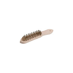 SILVERLINE Brosse métallique laitonnée 4 rangs PB05