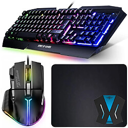 Pack clavier souris gamer - Noir