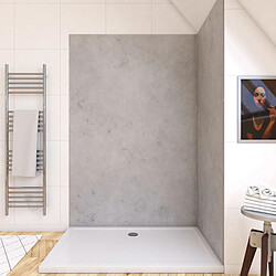 Aurlane Panneau mural de douche en pierre - Light Grey