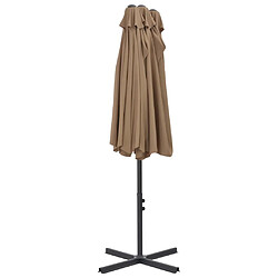 Acheter Helloshop26 Parasol double toit rectangulaire - Taupe
