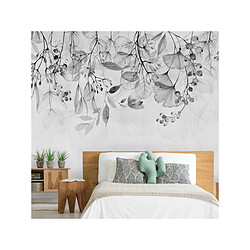 Artgeist Foggy Nature - Gris Papier peint panoramique - Impression numérique 600 dpi - Gris - Taille : 300 x 210 cm