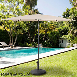 Aktive Parasol rectangulaire - Crème