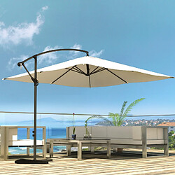 Avis Concept Usine Parasol ecru déporté carré 3 x 3 m SOLENZARA