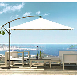 Acheter Concept Usine Parasol ecru déporté carré 3 x 3 m SOLENZARA