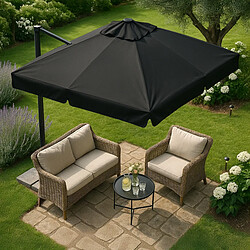 Elios parasols Parasol de jardin déporté - Noir