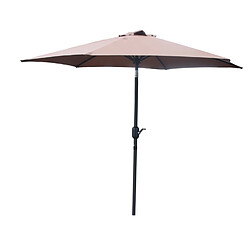 Concept Usine Parasol marron rond 2,5 x 2,5 m COME