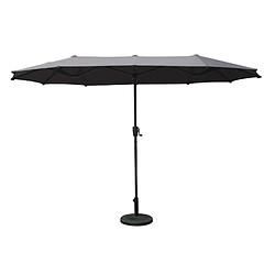 Concept Usine Parasol double gris droit ovale 2 x 3 m SIENA