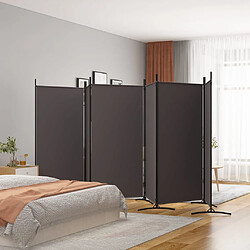 VidaXL Cloison de séparation 6 panneaux Marron