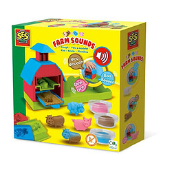 SES CREATIVE Bruits de la Ferme Pâte à modeler - Presse à sons animaux de la ferme - Fonctionne avec 2 piles AAA