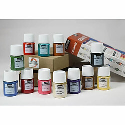 Pébéo Set de 12 peintures pour céramique - 12 x 20 ml