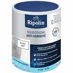 RIPOLIN Peinture anti-humidité - Blanc 0.75L