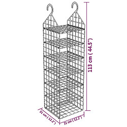 VidaXL Organisateur suspendu - 7 étagères pas cher