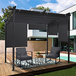 Idmarket MARKET Pergola 3x3 M Gris