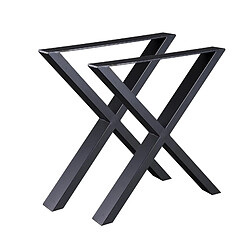 Bcelec Jeu de 2 pieds de table - Noir