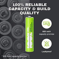 100% PeakPower Piles Rechargeables AAA pas cher