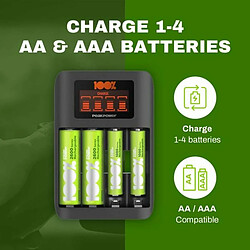 Avis 100% PeakPower Chargeur + 4 Piles AA