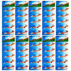 Visiodirect Piles bouton AG1 LR621 - Lot de 100