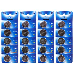 Visiodirect Piles bouton lithium CR2477 3V - Lot de 20