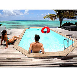 Avis Habitat Et Jardin Piscine bois Cordoue - 3.48 x 2.15 x 1.18 m + Mini pompe à chaleur 3.5kW - Métal - Gris