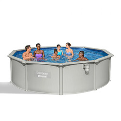 Bestway Hydrium - 460 x 120 cm Piscine acier ronde - Filtration à sable 5,678 L/h - Échelle sécurité - Liner UV résistant