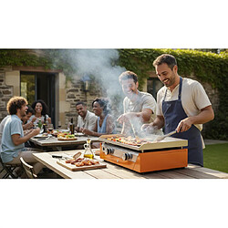 Simogas Plancha gaz acier rectifié RAINBOW ORANGE