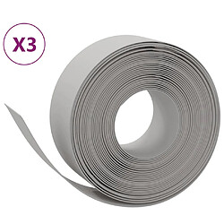 vidaXL Bordure de jardin 10 m 20 cm - Gris