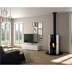 Godin poêle à granulés 9 kW - Blanc