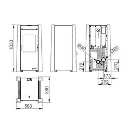 Acheter Poêle à granulés de bois 9.5kw blanc/chêne - 20886 - Keops - ECOFOREST