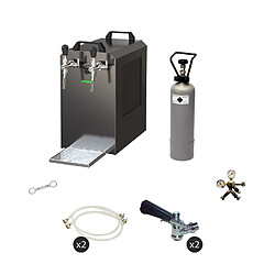 Ich-zapfe Stream 80 Tireuse à bière 2 lignes réfrigérée - Compresseur 3/8 HP - Inox - Connexions John Guest - Démarrage rapide 5–10 min