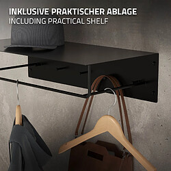 Acheter ML-Design Portemanteau mural avec étagère - Noir