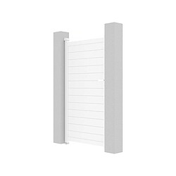 Acheter Habitat Et Jardin Portillon aluminium Eric - 101.2 x 180.9 cm - Blanc
