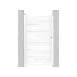 Habitat Et Jardin Portillon aluminium Eric - 101.2 x 180.9 cm - Blanc