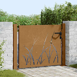 Avis vidaXL Portail 105x105 cm acier corten