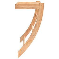 Helloshop26 Porte-serviettes bois 3 barres - Noyer