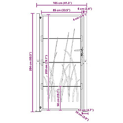 vidaXL Portail de jardin acier corten - 105x205 cm pas cher