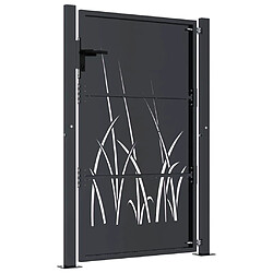 Acheter vidaXL Portail anthracite 105x130 cm acier