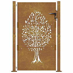 Acheter vidaXL Portail de jardin acier corten - 105x130 cm
