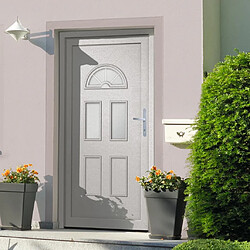 VidaXL Porte d'entrée - Blanc - 98x208 cm PVC