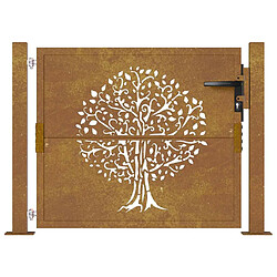 Acheter vidaXL Portail de jardin acier corten