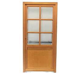 GD Porte de Service Bois Vitrée Naxos - 200x90 cm