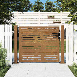 vidaXL Portail 105x80 cm acier corten