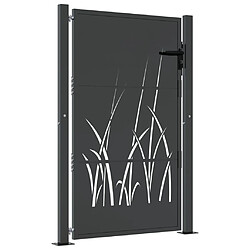 vidaXL Portail anthracite 105x130 cm acier