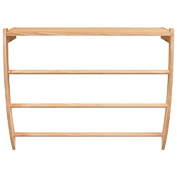 Helloshop26 Porte-serviettes bois 3 barres - Noyer