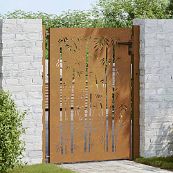 Avis vidaXL Portail de jardin 105x130 cm acier corten